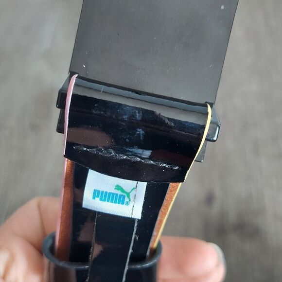 Puma Patent Leather Black Belt Medium - Picture 6 of 8